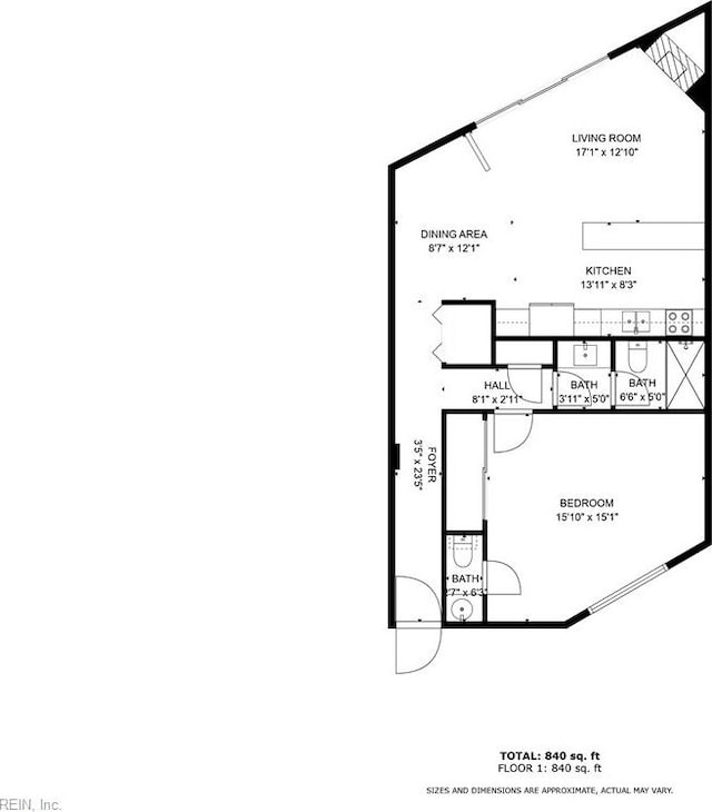 1222 E Ocean View Ave Unit 302, Norfolk, VA 23503 - home floor plan