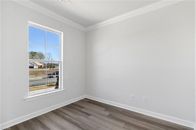 2237 Sanibel Ln, Chesapeake, VA 23321 - empty room with dark wood-type flooring, crown molding, and baseboards