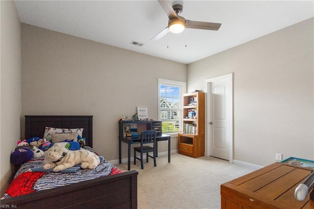 2316 William D Lee Ct, Virginia Beach, VA 23456 - bedroom with light carpet, baseboards, and a ceiling fan