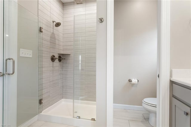 2316 William D Lee Ct, Virginia Beach, VA 23456 - full bath featuring toilet, a stall shower, and baseboards