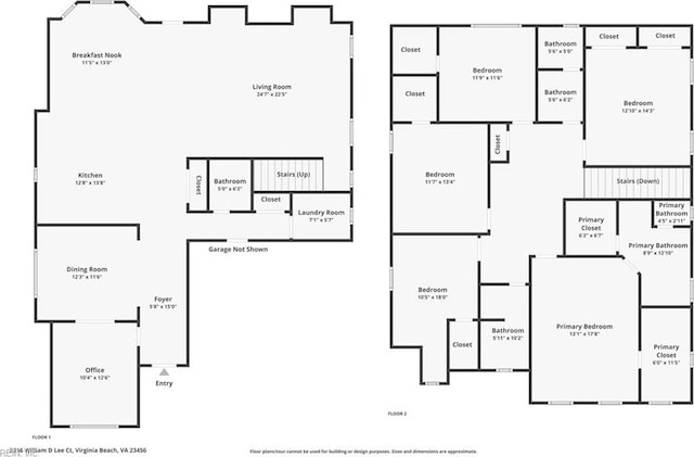 2316 William D Lee Ct, Virginia Beach, VA 23456 - home floor plan