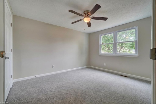 913 Fluvanna Rd, Newport News, VA 23601 - carpeted spare room featuring baseboards, a ceiling fan, and a textured ceiling