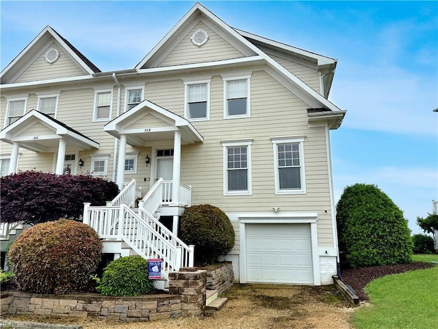 564 Riverside Dr, Lancaster, VA 22503 - view of front facade featuring an attached garage and driveway