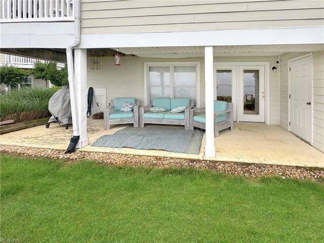 564 Riverside Dr, Lancaster, VA 22503 - view of patio featuring an outdoor living space
