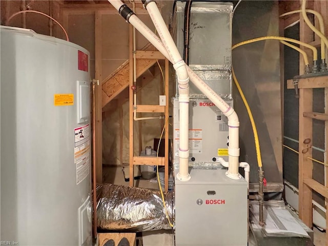 564 Riverside Dr, Lancaster, VA 22503 - utility room featuring water heater