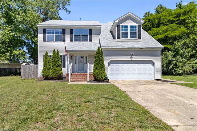 view of front facade with driveway and an attached garage