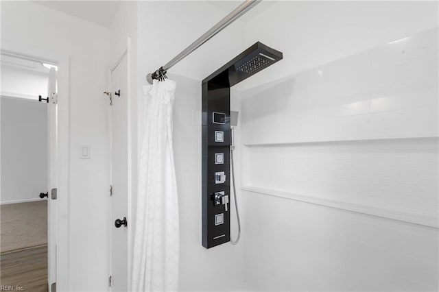 1304 Woodcrest Dr, Hampton, VA 23663 - bathroom view of a shower with curtain