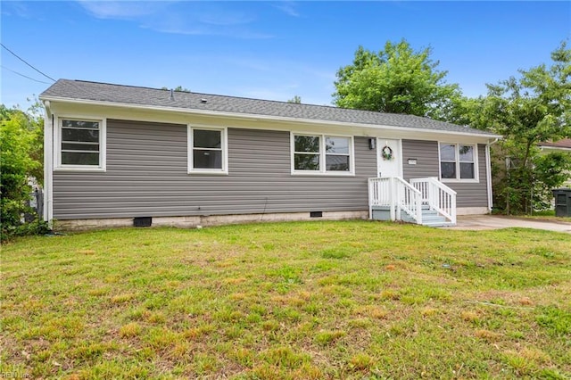 1304 Woodcrest Dr, Hampton, VA 23663 - ranch-style house with a front yard