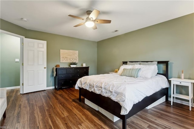 825 Wyemouth Dr, Newport News, VA 23602 - bedroom featuring wood finished floors, a ceiling fan, and baseboards