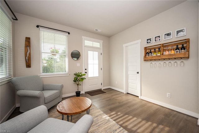 1951 Flintshire Dr, Chesapeake, VA 23323 - living room featuring wood finished floors and baseboards