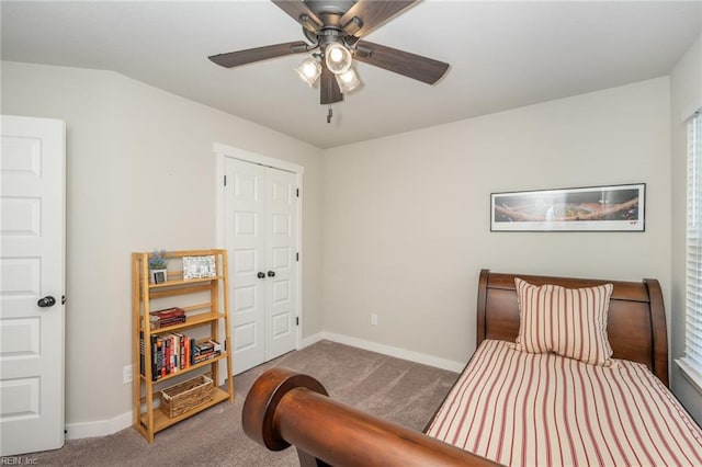 1951 Flintshire Dr, Chesapeake, VA 23323 - carpeted bedroom with baseboards, a ceiling fan, and a closet