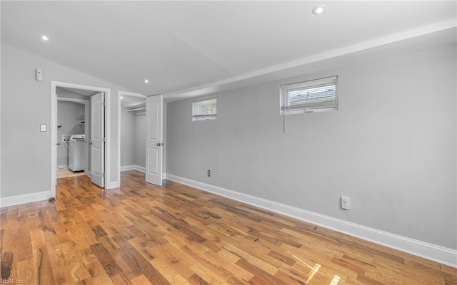 147 Ransone St, Hampton, VA 23669 - below grade area featuring wood finished floors, baseboards, and recessed lighting