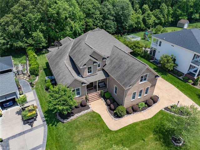 aerial view of property and surrounding area