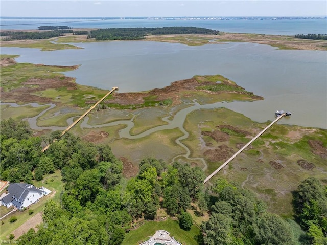aerial overview of property's location featuring a large body of water