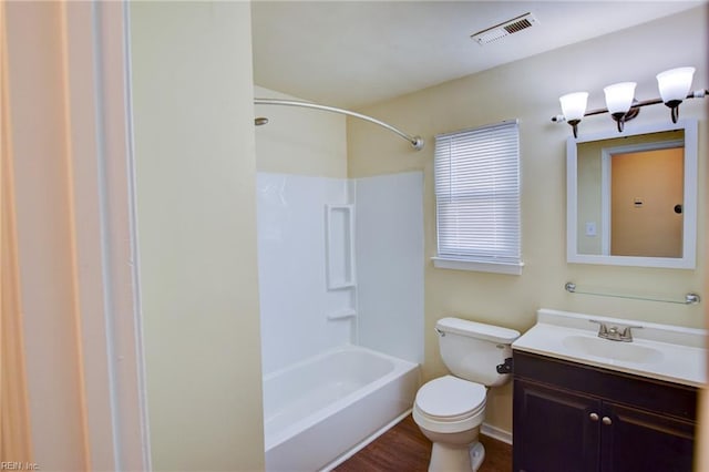 536 Willow Bend Dr, Chesapeake, VA 23323 - bathroom featuring toilet, vanity, and shower / bath combination