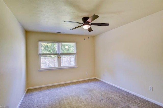 536 Willow Bend Dr, Chesapeake, VA 23323 - empty room with ceiling fan, carpet floors, and baseboards