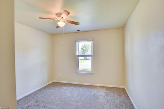 536 Willow Bend Dr, Chesapeake, VA 23323 - carpeted spare room featuring ceiling fan and baseboards
