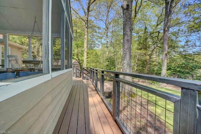view of wooden deck