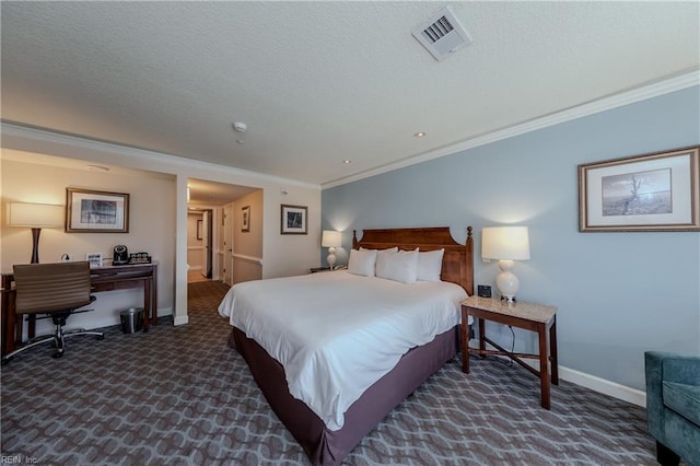709 Graves Ordinary, Williamsburg, VA 23185 - carpeted bedroom with ornamental molding, baseboards, and a desk