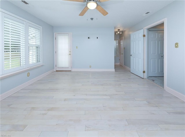 5191 Cypress Point Cir, Virginia Beach, VA 23455 - unfurnished room with a ceiling fan, baseboards, and light wood finished floors
