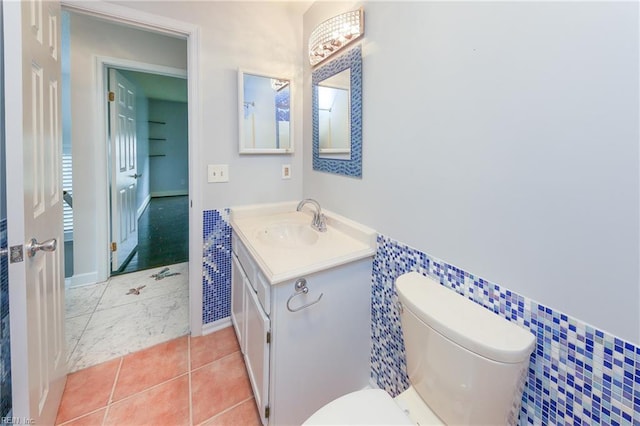 5191 Cypress Point Cir, Virginia Beach, VA 23455 - half bathroom with toilet, vanity, tile patterned flooring, and baseboards