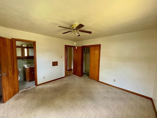 436 Clemson Ave, Chesapeake, VA 23324 - unfurnished bedroom with baseboards, carpet flooring, a closet, and ensuite bathroom