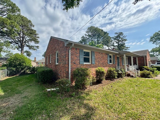 436 Clemson Ave, Chesapeake, VA 23324 - single story home with brick siding and a front yard