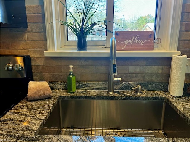 kitchen view of a sink