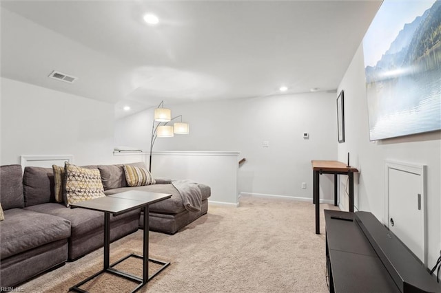 1502 Independence Blvd, Newport News, VA 23608 - living room featuring light carpet and recessed lighting
