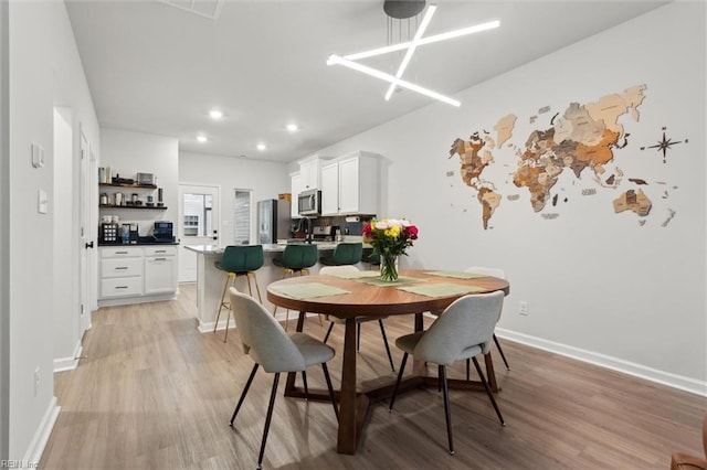 1502 Independence Blvd, Newport News, VA 23608 - dining area with light wood finished floors, recessed lighting, and baseboards