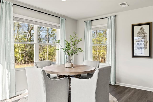 300 Mizzen Way, Elizabeth City, NC 27909 - dining area featuring wood finished floors, plenty of natural light, and baseboards