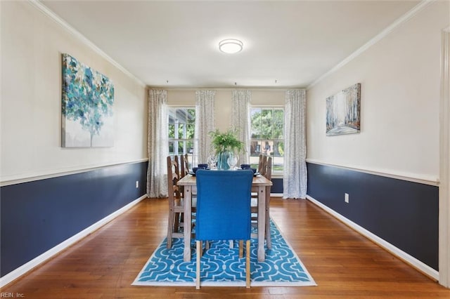 611 Windemere Rd, Newport News, VA 23602 - dining room with ornamental molding, baseboards, and wood finished floors