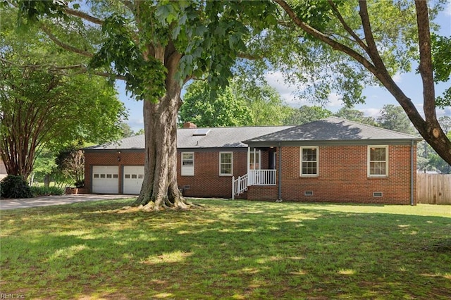 611 Windemere Rd, Newport News, VA 23602 - ranch-style house with crawl space, an attached garage, driveway, and brick siding