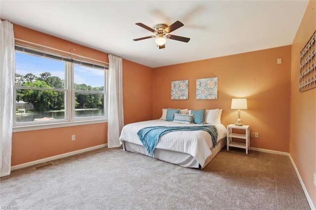 611 Windemere Rd, Newport News, VA 23602 - bedroom with baseboards, carpet floors, and ceiling fan