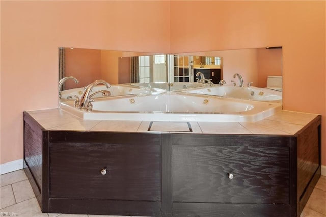 611 Windemere Rd, Newport News, VA 23602 - full bath with tile patterned floors and a tub with jets