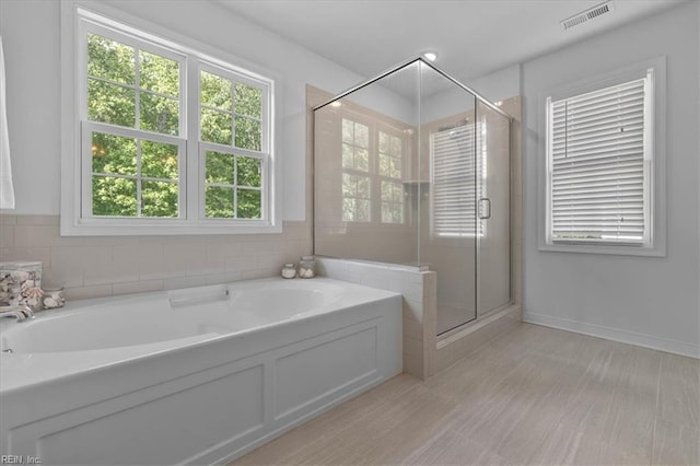 7935 Patriots Landing Pl, Quinton, VA 23141 - full bath featuring a garden tub and a stall shower