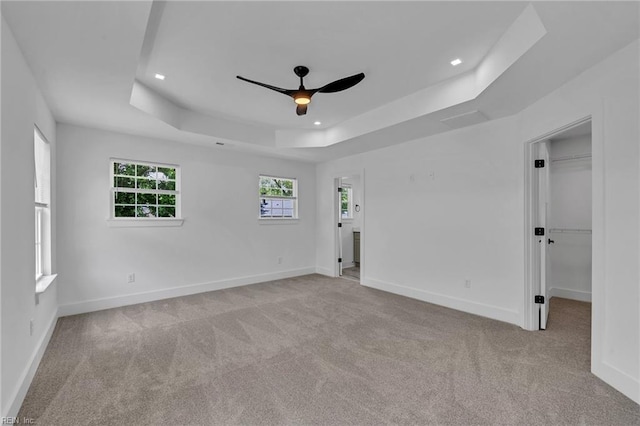20 Kimberly Ave, Hampton, VA 23663 - carpeted spare room with ceiling fan, a raised ceiling, recessed lighting, and baseboards
