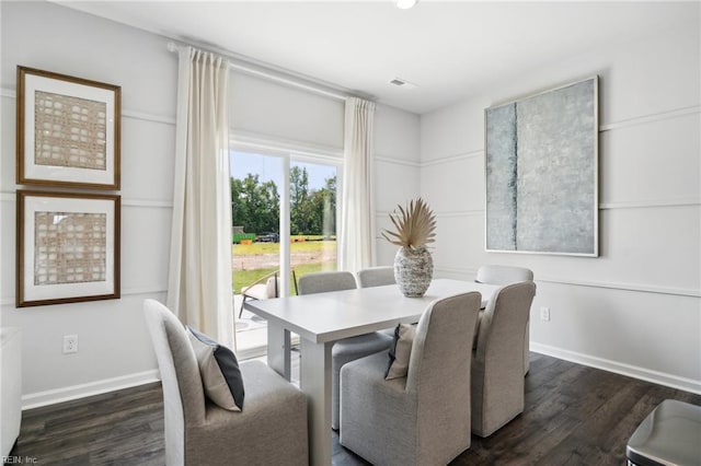 3027 Dalton Cir, Suffolk, VA 23435 - dining room with dark wood-type flooring and baseboards