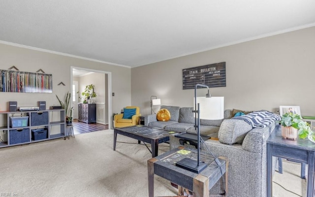 5009 Meadow Pines Pl, Virginia Beach, VA 23464 - carpeted living room with crown molding