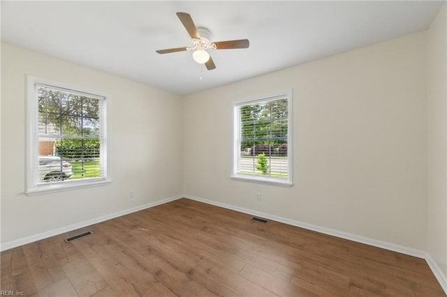 155 Colony Rd, Newport News, VA 23602 - spare room featuring wood finished floors, baseboards, and a ceiling fan