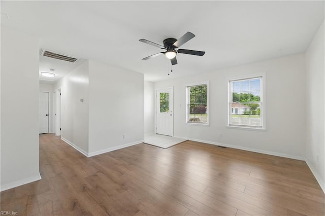 155 Colony Rd, Newport News, VA 23602 - unfurnished room featuring a ceiling fan, wood finished floors, and baseboards