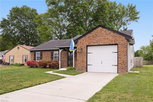 1117 Confederate Cres, Virginia Beach, VA 23453 - ranch-style house featuring brick siding, concrete driveway, and an attached garage