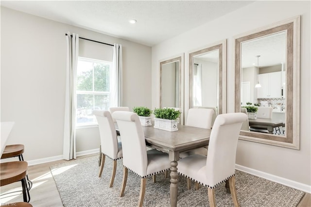 268 Tern Ave, Portsmouth, VA 23701 - dining space with light wood-style floors, baseboards, and recessed lighting