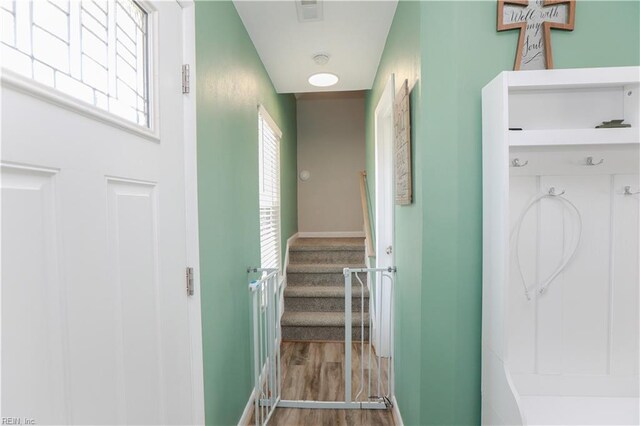 823 Jessie Cir, Newport News, VA 23608 - corridor featuring wood finished floors and baseboards