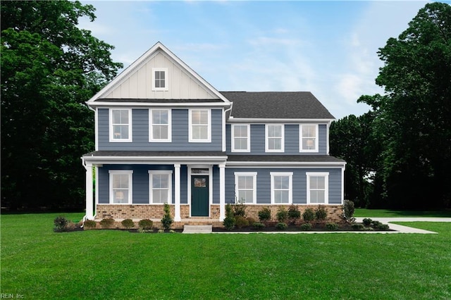 1115 Egret Ln, Suffolk, VA 23434 - craftsman-style house featuring a front lawn, board and batten siding, and a porch