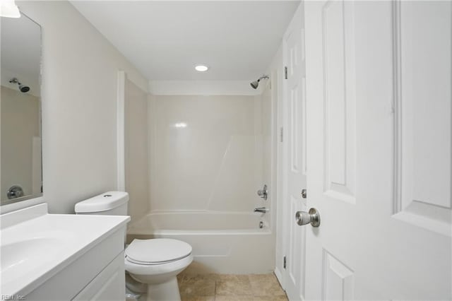 8530 Tidewater Dr Unit 111, Norfolk, VA 23503 - full bathroom with vanity, shower / bath combination, tile patterned flooring, and toilet