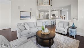 3511 Elaina Way, Chesapeake, VA 23321 - living room with baseboards and wood finished floors