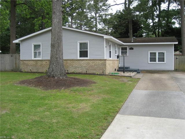 3213 Northgate Dr, Virginia Beach, VA 23452 - view of front of house with brick siding and concrete driveway
