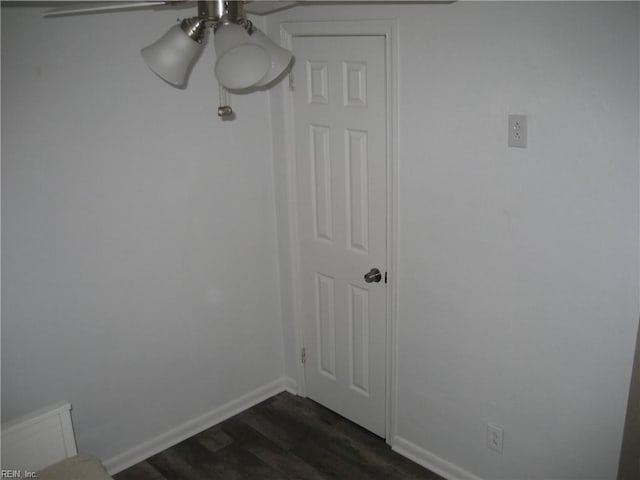 3213 Northgate Dr, Virginia Beach, VA 23452 - unfurnished room with dark wood finished floors, baseboards, and ceiling fan