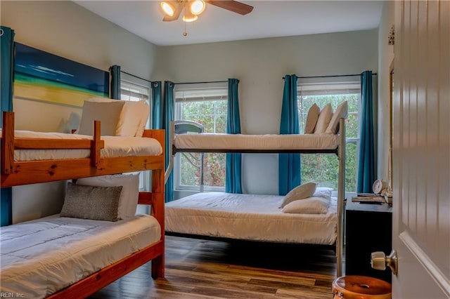 3216 Pretty Lake Ave Unit B, Norfolk, VA 23518 - bedroom featuring wood finished floors and ceiling fan